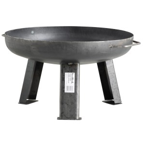Buschbeck Feuerschale XS, Ø 55 cm, aus Eisen. Kleine, runde Feuerstelle mit drei Füßen und seitlichen Griffen.