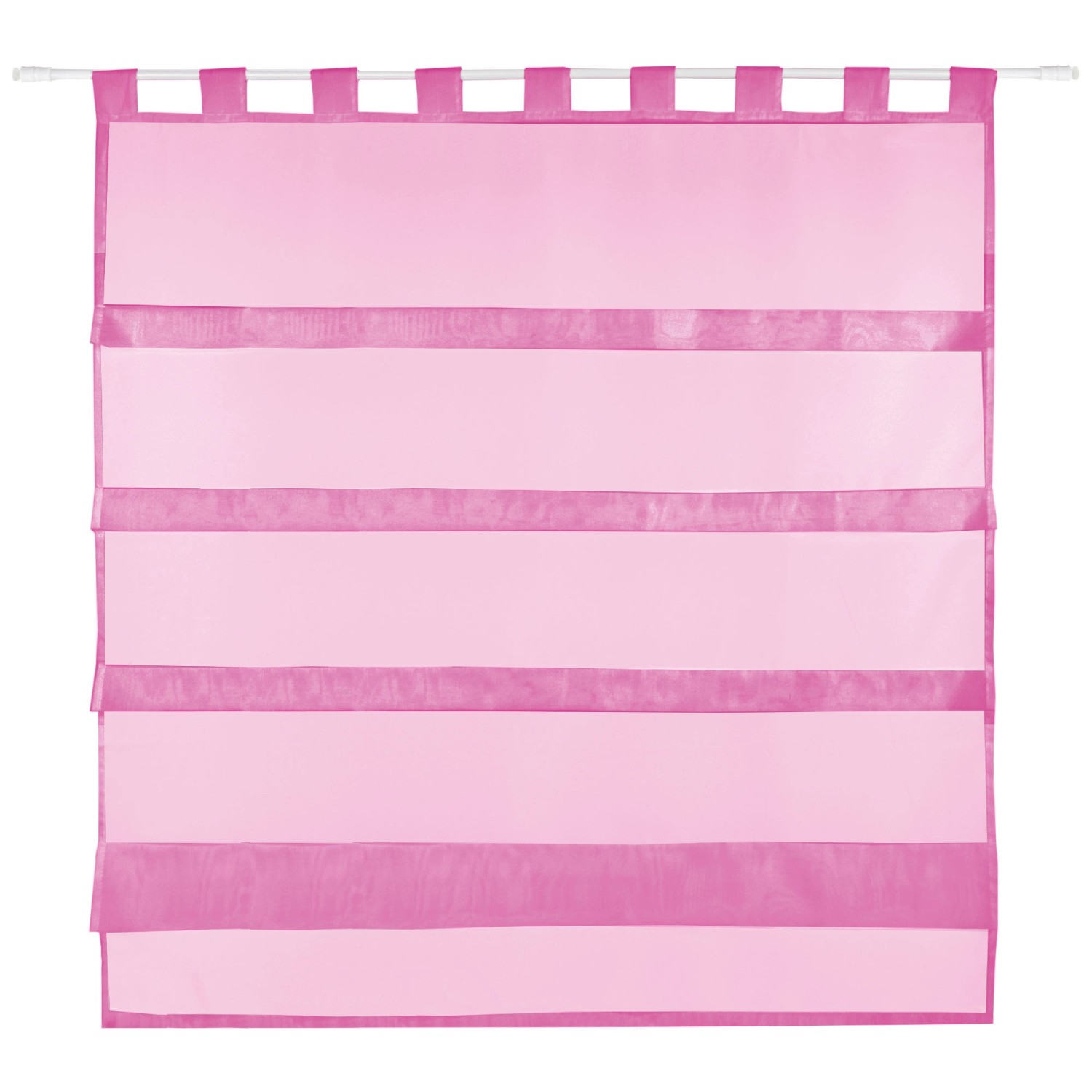 Bestlivings Sky Gardine Raffoptik Schlaufe 100 cm x 110 cm Pink günstig online kaufen