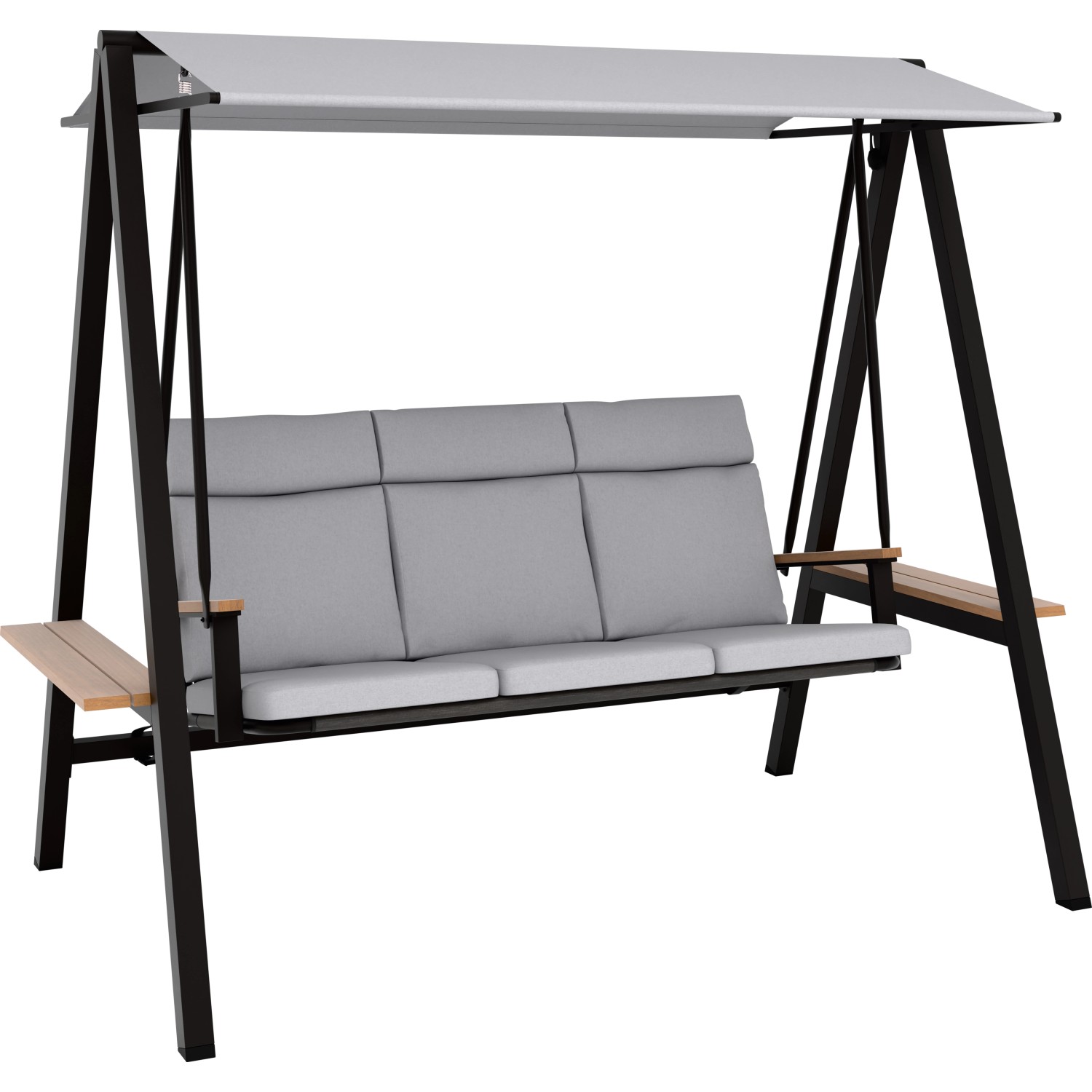 Hollywoodschaukel Summerdale Aluminium Anthrazit-Hellgrau