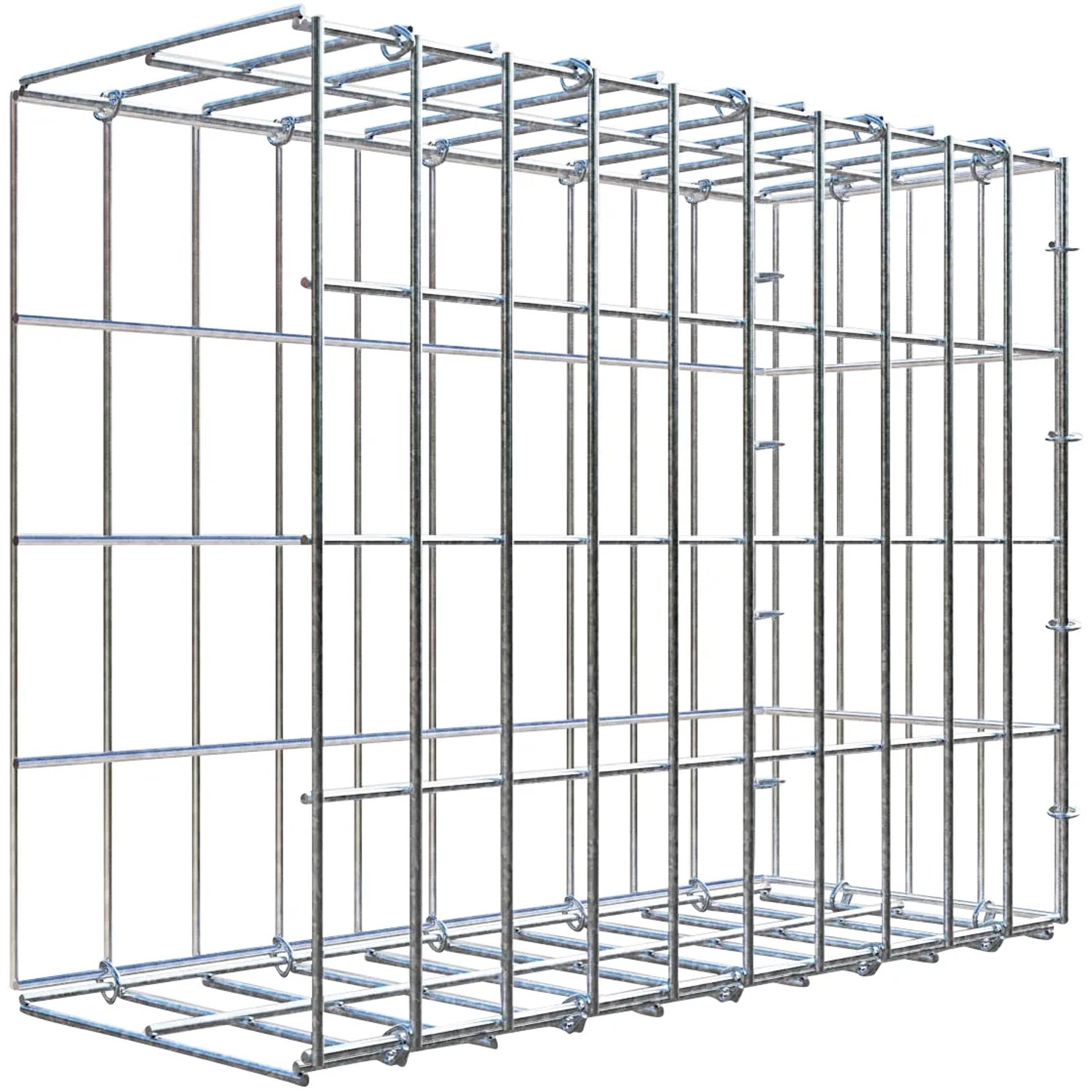 Gabiona C-Ring-Gabione-Anbaukorb Typ 2 40 x 50 x 20 cm Maschenw 5 x 10 cm