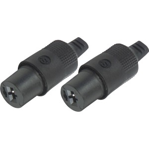 Schwaiger Lautsprecherbuchsen, 2er Set, schwarz, für Audio-Zubehör.