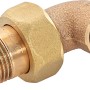 Löt-Winkelverschraubung aus Rotguss, 18 mm x 21 mm (R 1/2), für Kupferrohre.