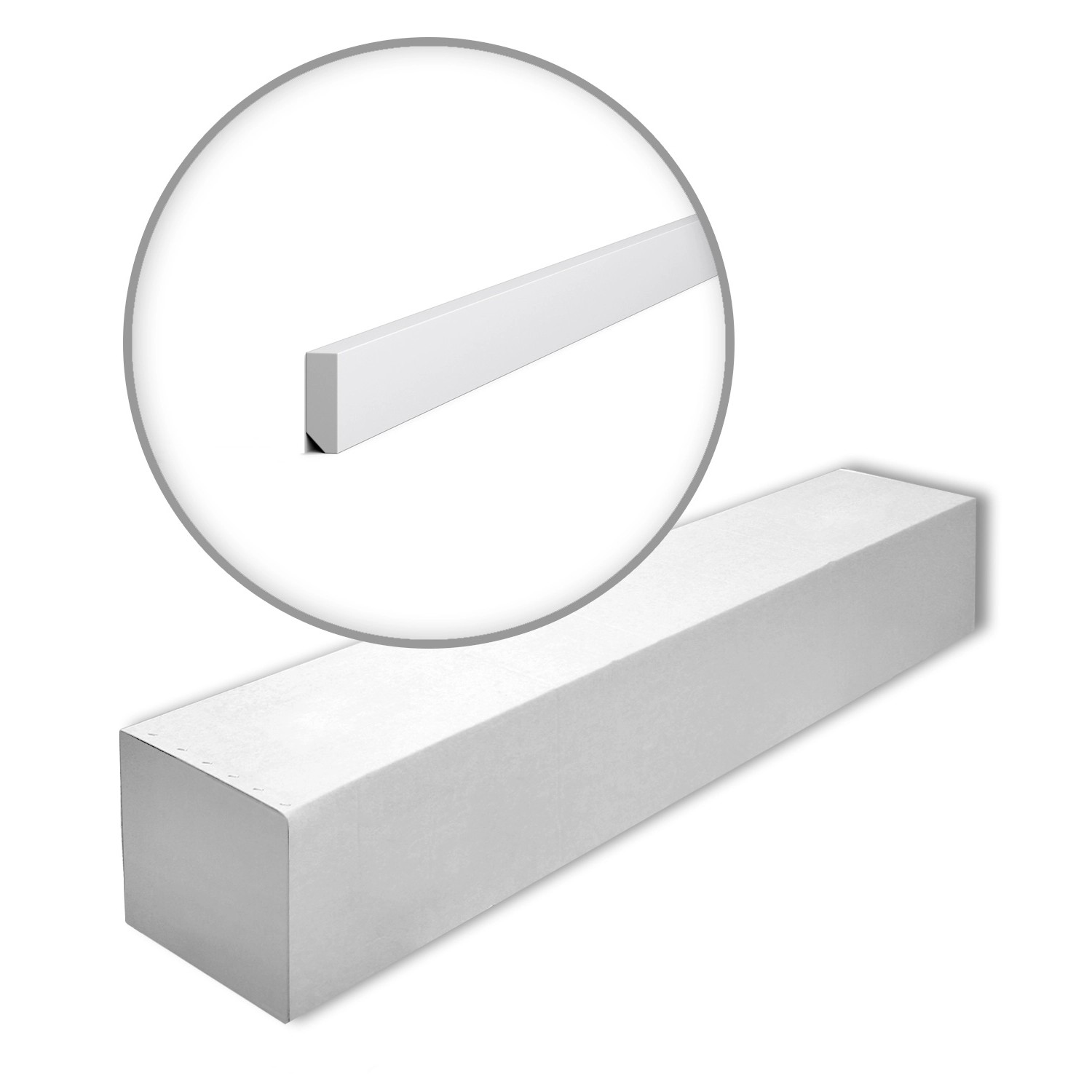 Thumbnail - NOEL & MARQUET NMC FT1F-Box WALLSTYL Sockelleisten 1 Karton Set mit 26 Wandleisten 52 m Weiß