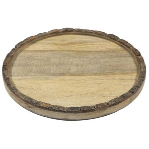 Boltze Home Dekoteller Widdo S aus Mangoholz für Weihnachtsdeko, Naturprodukt für Innenräume.