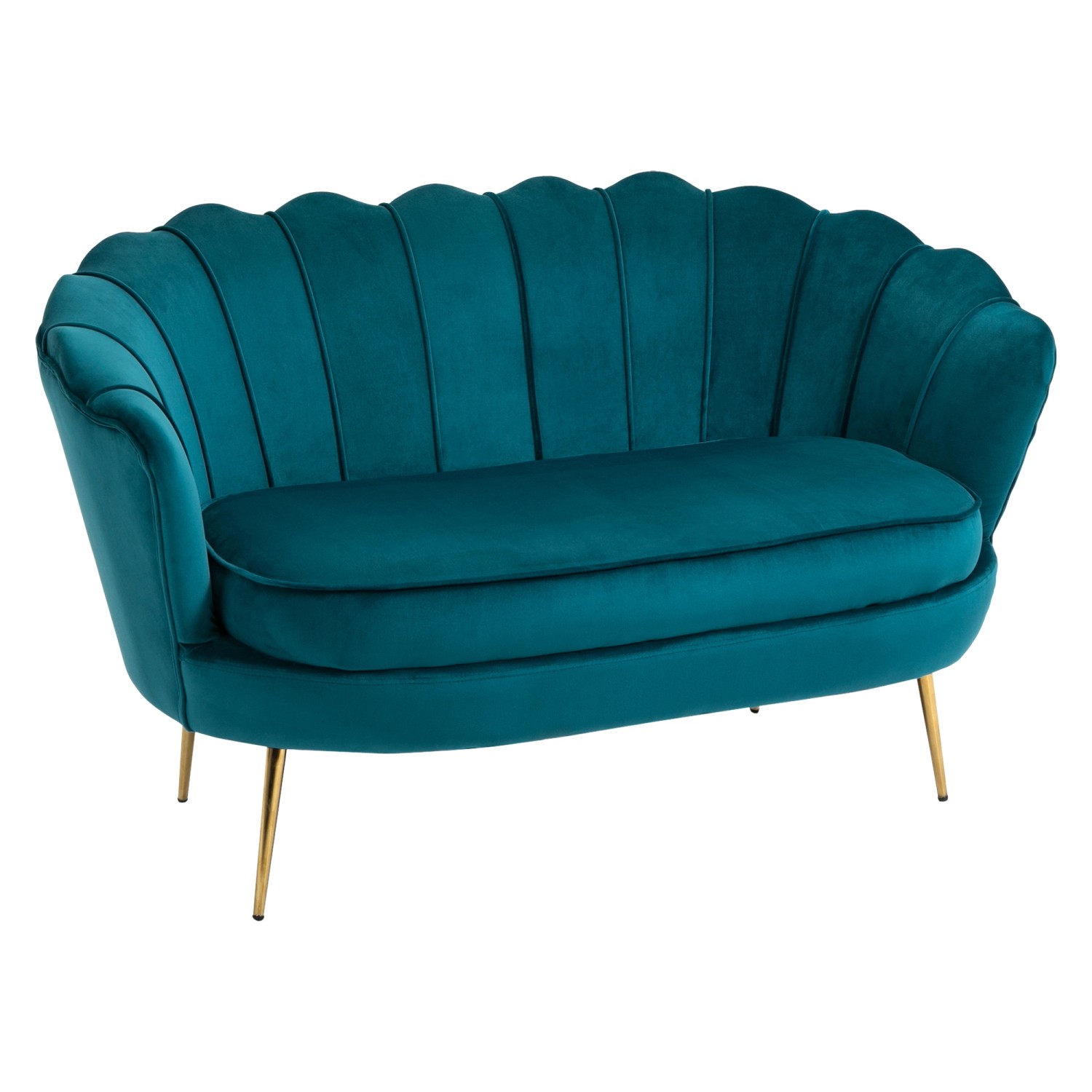 HOMCOM Sofa 2 Sitzer Couch für Wohnzimmer 130 x 77 x 77 cm