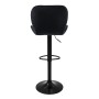 Schwarzer ML-Design Barhocker im 4er Set, Samt, höhenverstellbar mit Fußstütze.