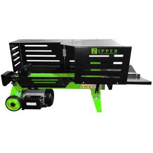 Zipper Holzspalter HS5TN: Horizontaler Holzspalter in Schwarz und Grün mit Rädern für einfachen Transport.