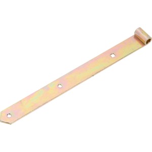 Gelb verzinktes Ladenband, 300x40 mm, für Tür- und Torbefestigung.