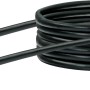 Schwarzes Schwaiger Netzwerkkabel CAT 7, 5 m, mit orangefarbenen Steckern für Netzwerktechnik.