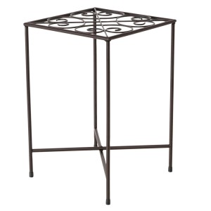 Boltze Tisch Salerno, antikbraun, 38x25x25 cm, aus Eisen, Gartendekoration.
