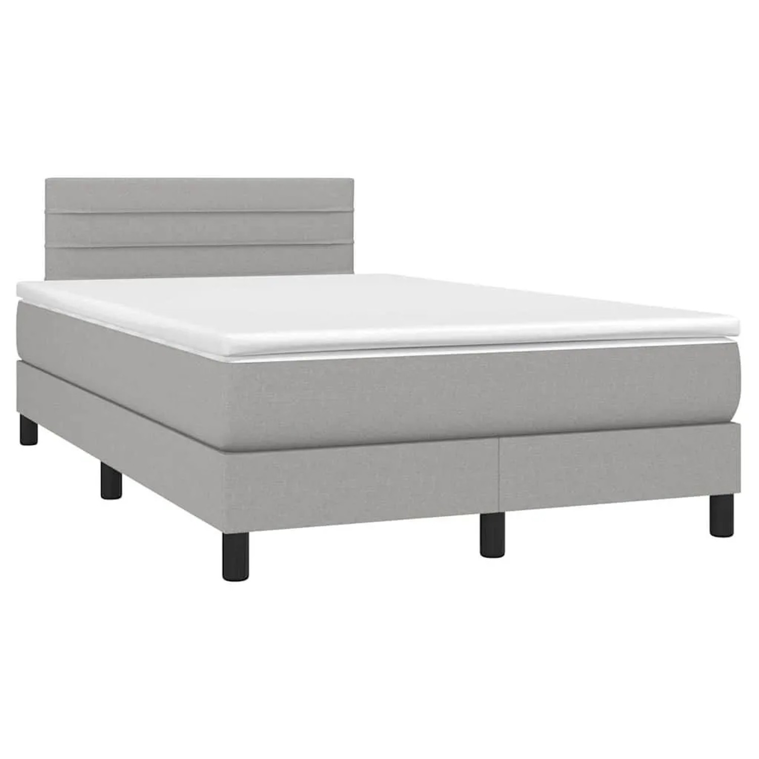 vidaXL Boxspringbett mit Matratze Hellgrau 120x190 cm Stoff 3269730 günstig online kaufen