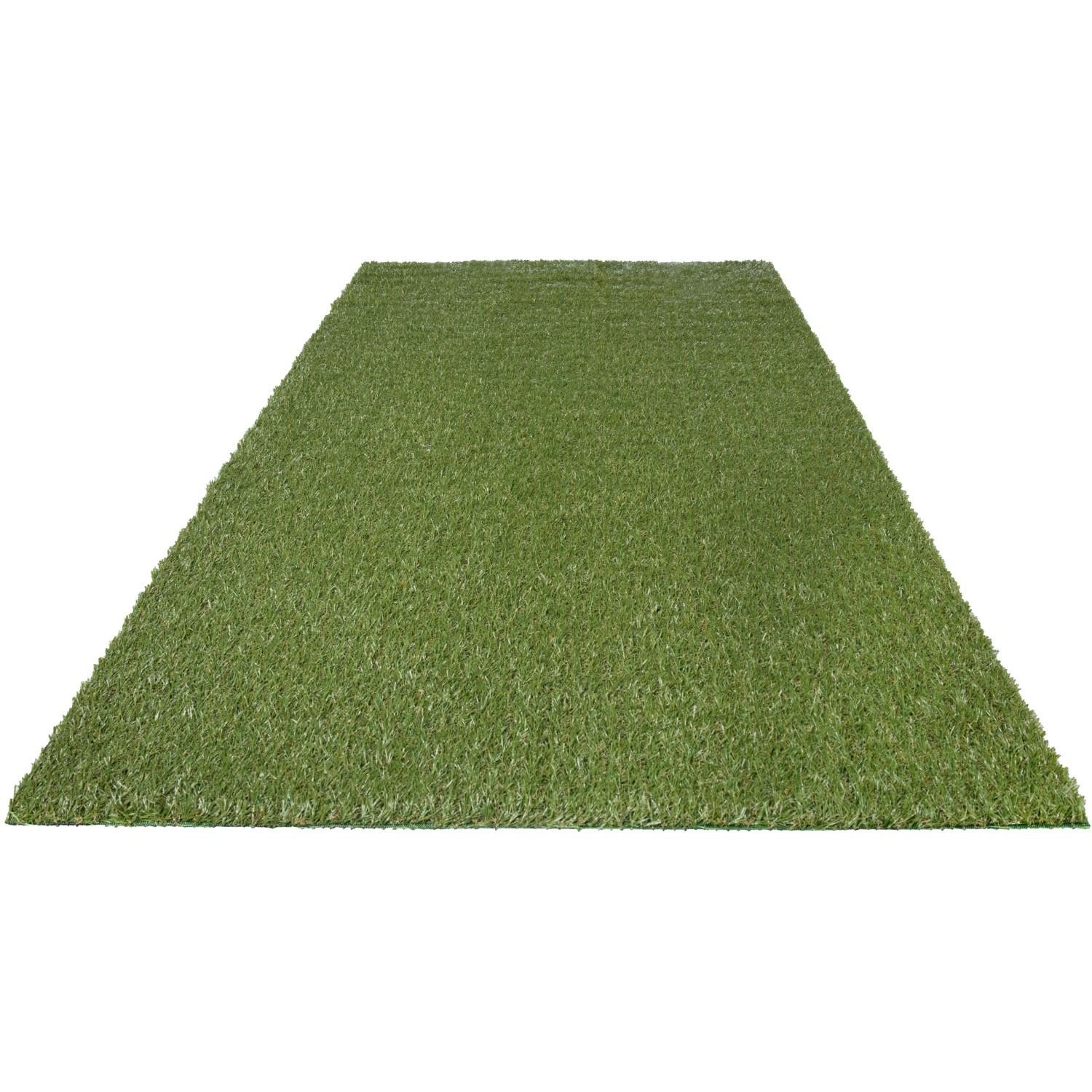 Grüner Kunstrasen Jever, 1,33 m x 3 m, für Balkon und Terrasse.