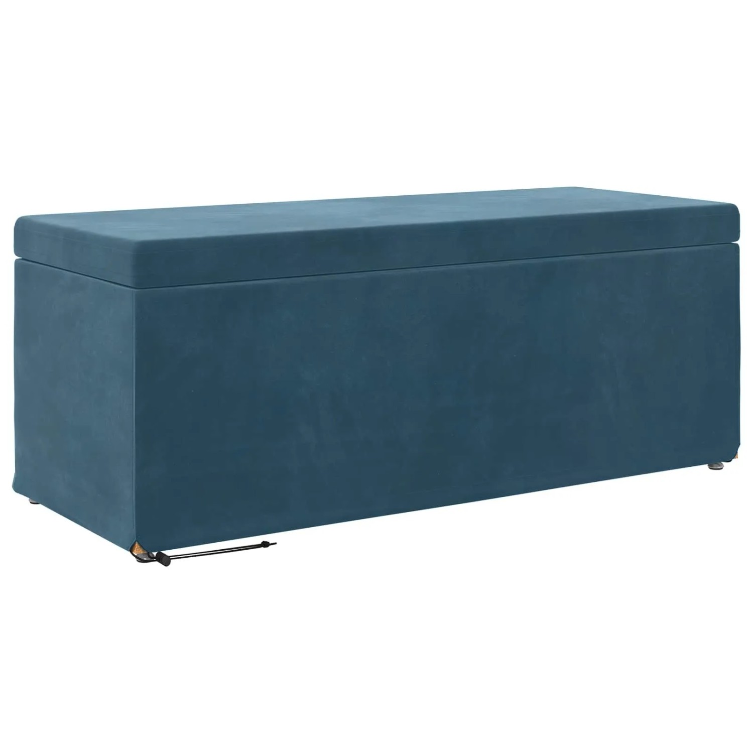 vidaXL Hocker Blau 101 x 41 x 40 cm Samt und Engineering Holz 876794