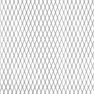 Silbernes Streckmetallblech aus Aluminium, 300x1000x1,6 mm, für vielfältige Anwendungen.