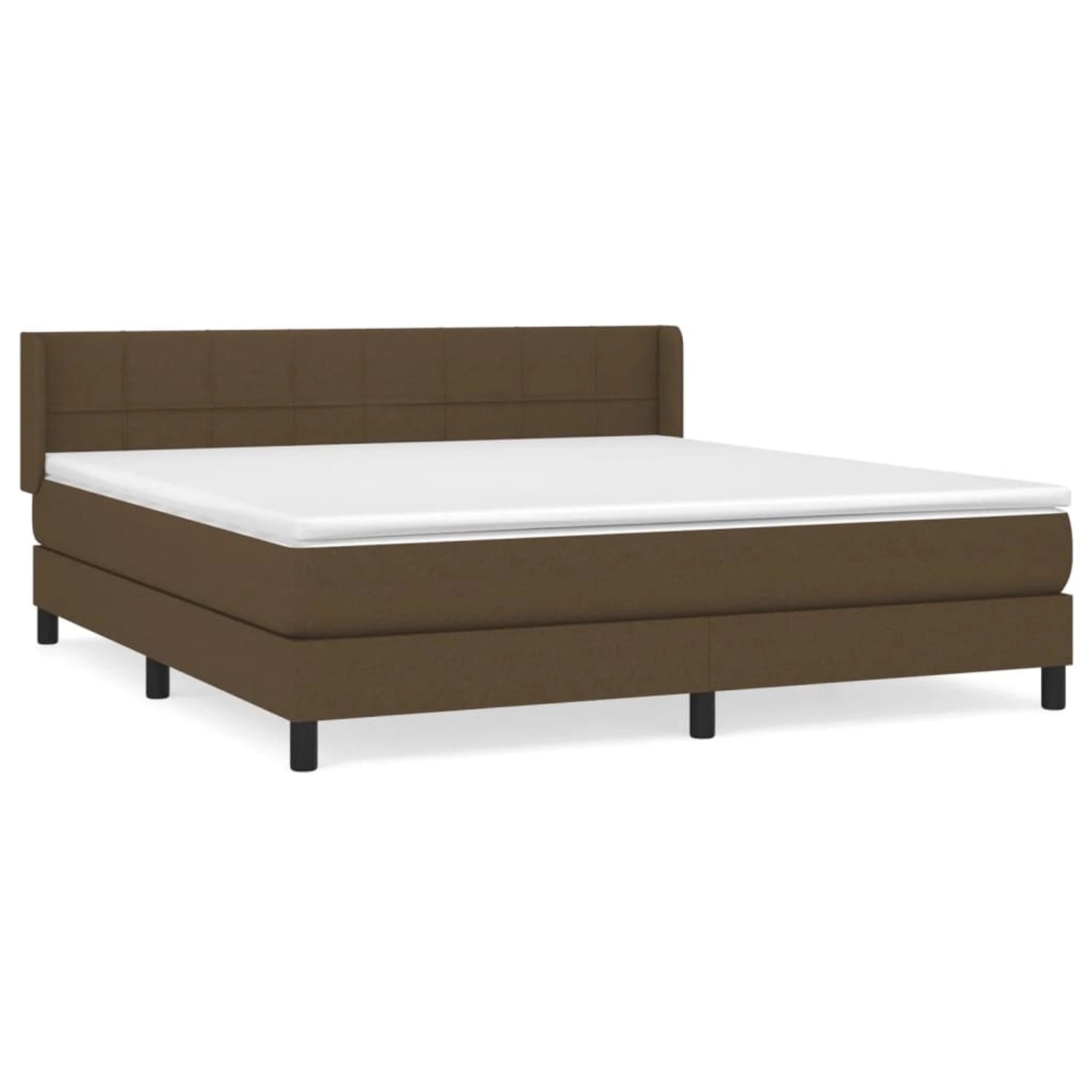 vidaXL Boxspringbett mit Matratze Dunkelbraun 180x200 cm Stoff 3129732 günstig online kaufen