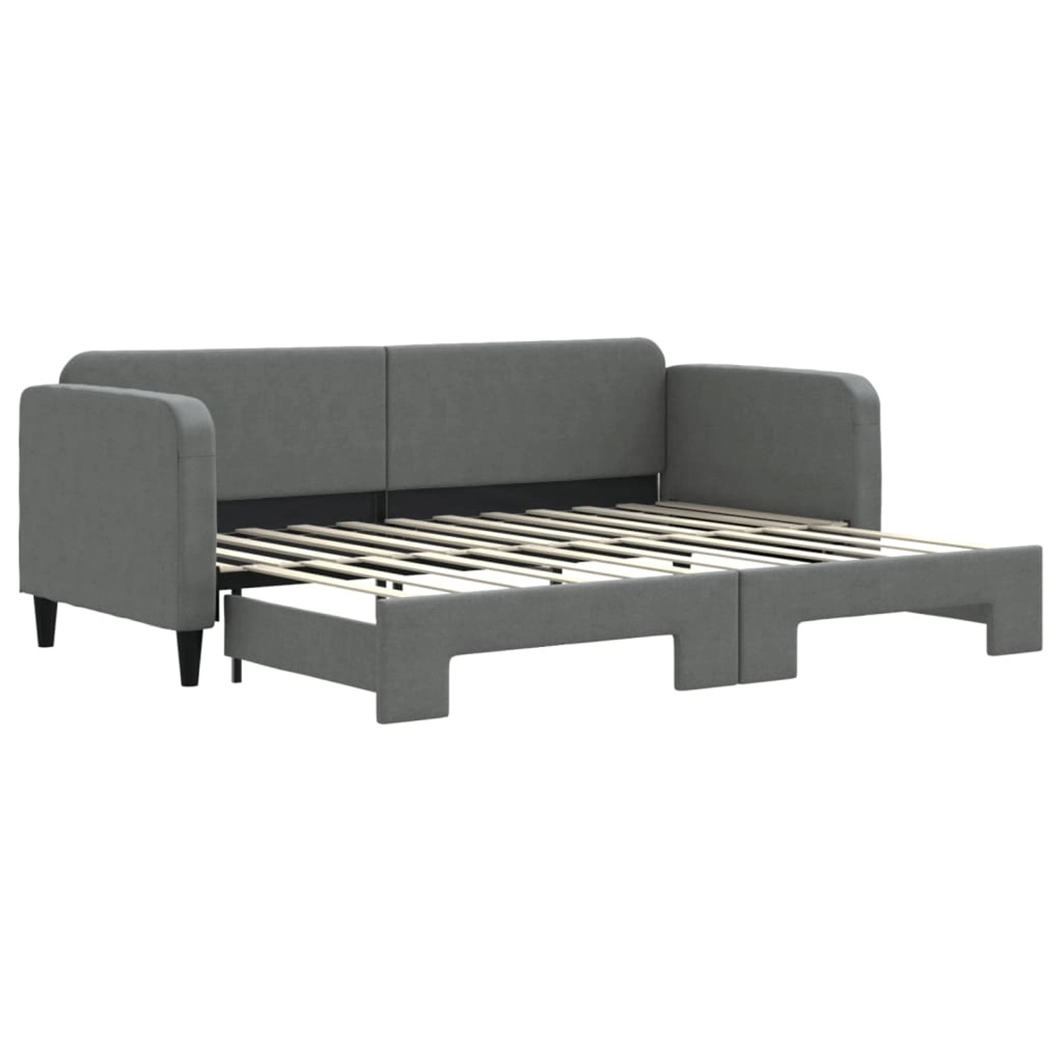 vidaXL Tagesbett Ausziehbar Dunkelgrau 80x200 cm Stoff1884276