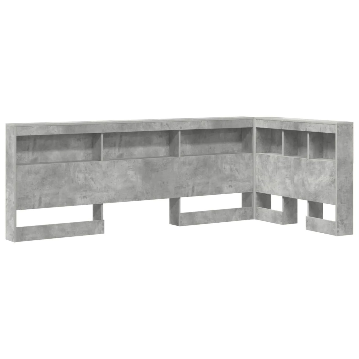 vidaXL Aufbewahrungskopfteil mit Regal Beton Grau 75 cm Holzwerkstoff 3335528