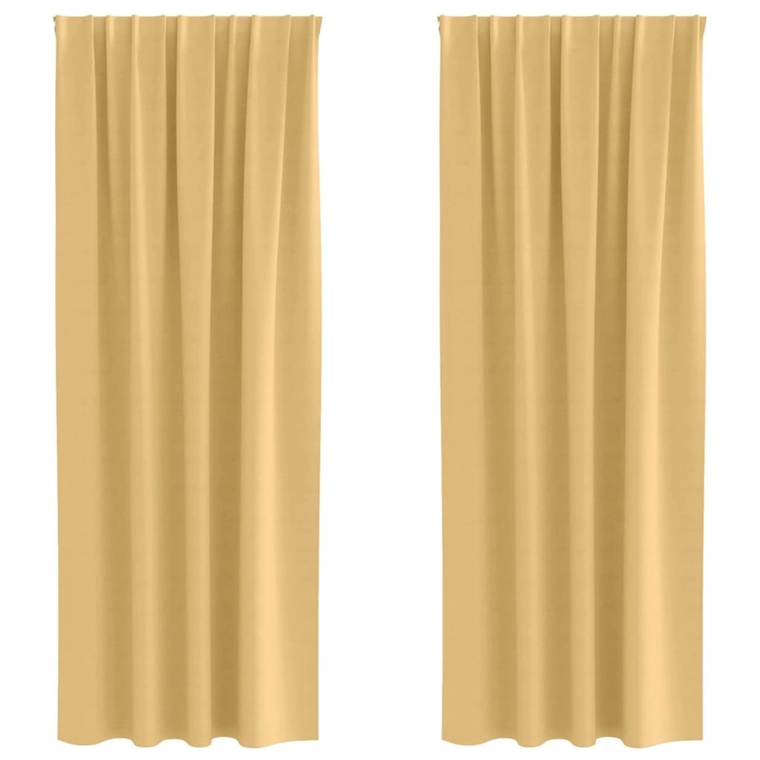 vidaXL Verdunkelungs-Vorhänge mit Ringen Beige Polyester 4107427 günstig online kaufen
