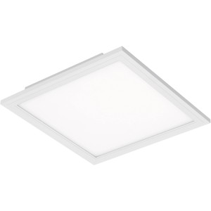 Quadratisches, weißes Briloner LED-Panel Piatto 29,5x29,5 cm mit Bewegungsmelder.