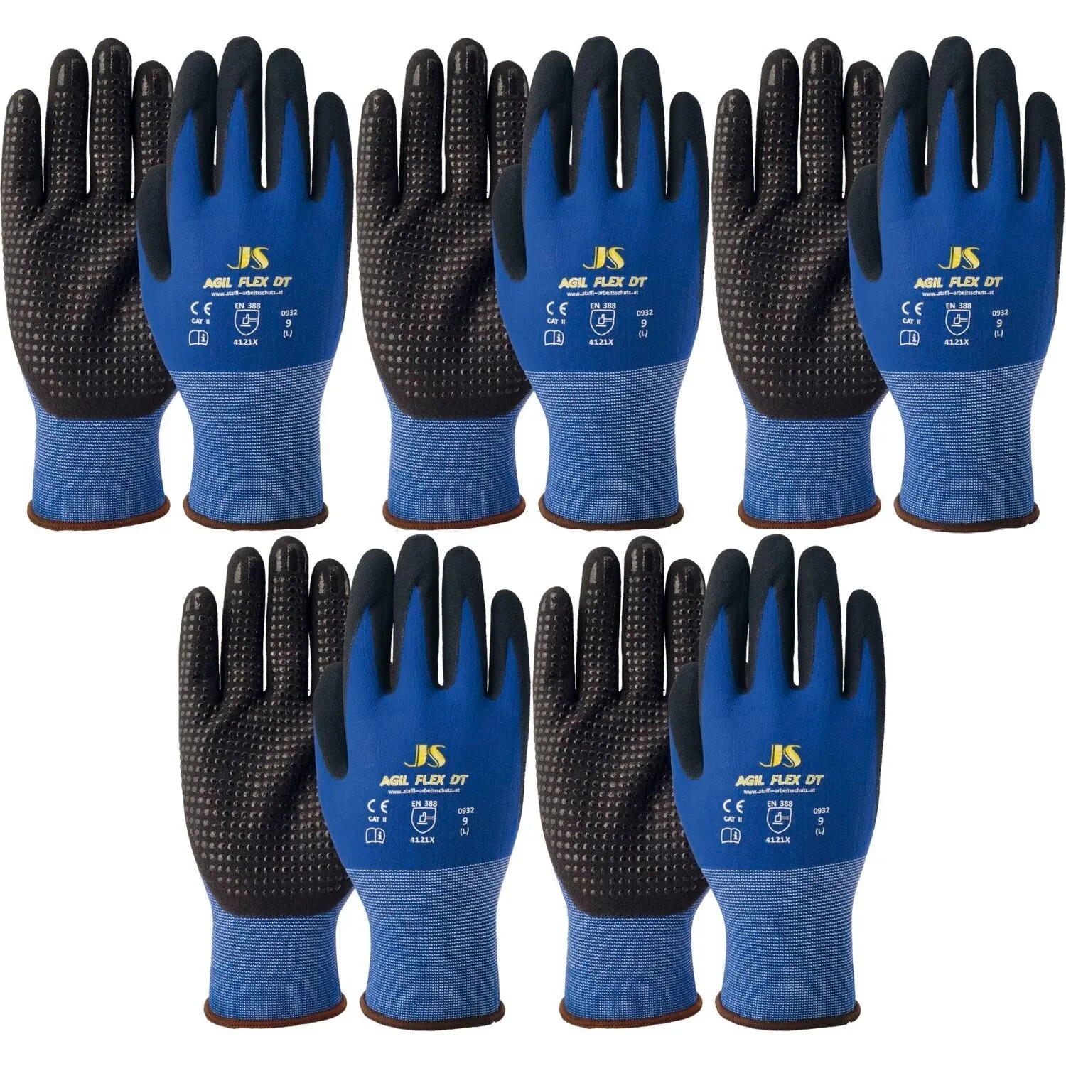 vasalat Set Agil Flex DT Montagehandschuhe mit Noppen Größe 10 XL