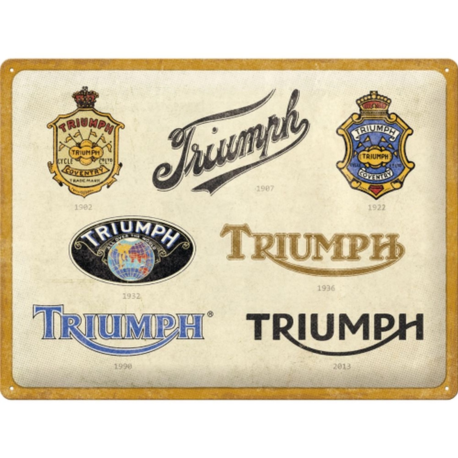 Nostalgic-Art Blechschild 30 x 40 cm - Triumph - Logo Evolution günstig online kaufen