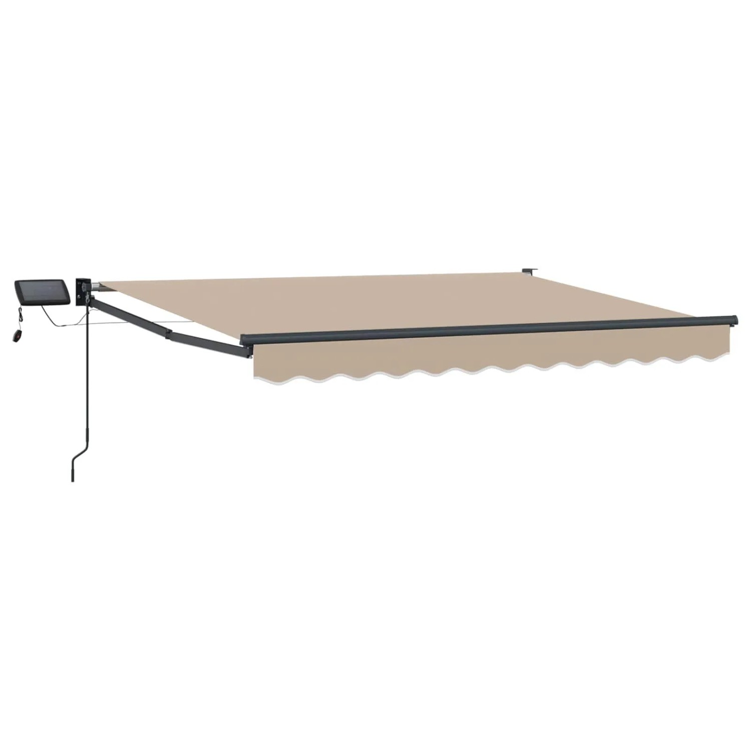 vidaXL Manuelle Gelenkarmmarkise mit LEDs Beige 3,5 x 2,5 m 3419449
