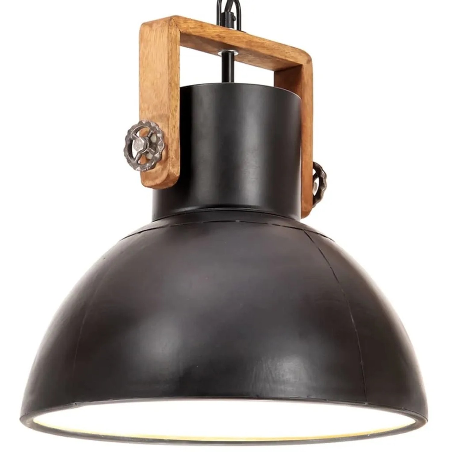 vidaXL Hängelampe Industriestil 25 W Schwarz Rund 30 cm E27 320536