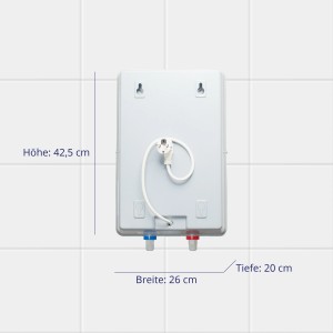 SaniSelf Kleinspeicher OTS-5 Basis, 5L Obertisch Warmwasserspeicher für die Küche.