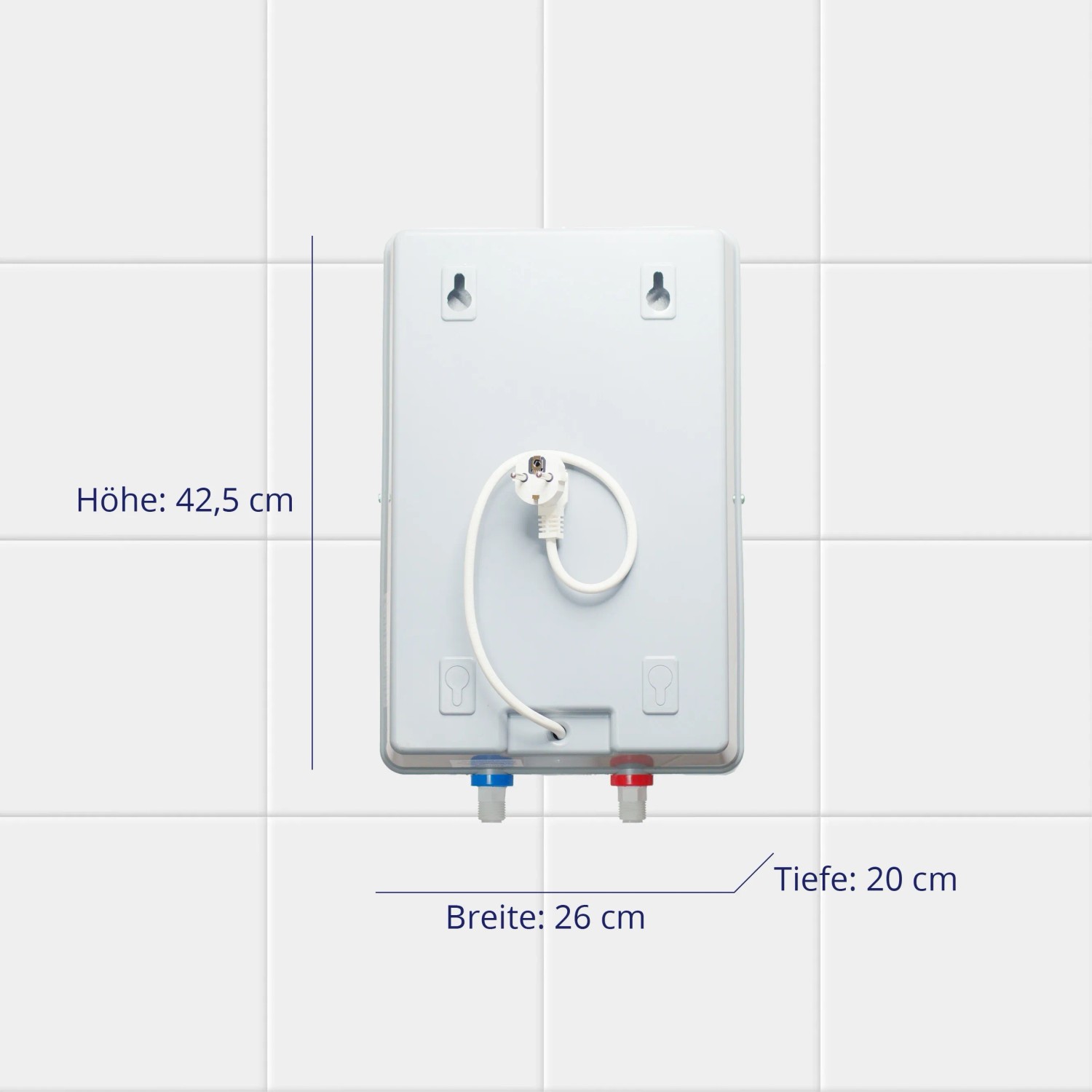 SaniSelf Kleinspeicher OTS-5 Basis, 5L Obertisch Warmwasserspeicher für die Küche.