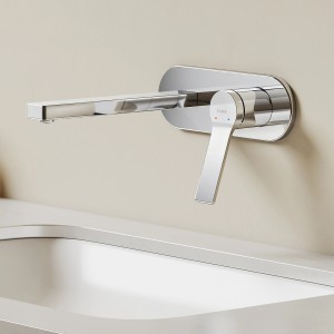 Emke Wand Waschtischarmatur Inklusive Grundkörper 288 x 210 x 70 mm Verchromt Mischbatterie für Waschbecken