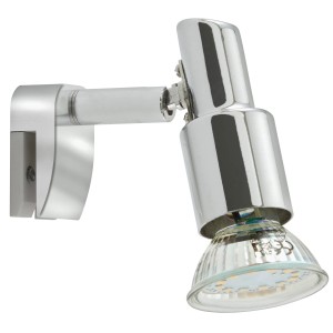 Briloner LED-Spiegelleuchte Splash, Chrom, schwenkbarer Badstrahler.