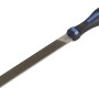 LUX Werkstattfeile 200 mm, grobe Ausführung mit ergonomischem Griff für Metallbearbeitung.