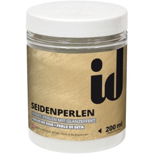 Dose id Seidenperlen für feine Sandeffekte, Effektmittel für kreative Wandgestaltung.