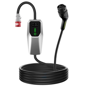 Junsun Typ 2 EV Ladegerät 11kW mit Kabel und Stecker für Elektroautos.