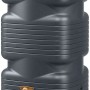 4rain Regentonne Quadro 170 l in Grau mit Deckel und Auslaufhahn.