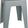 Grauer Wenko Badhocker Kumba aus Kunststoff, 47x38x32 cm, ideal für Bad und Haushalt.