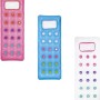 Bestway Luftmatratze, 3-fach sortiert, mit Fenster, in Rosa, Blau und Transparent.