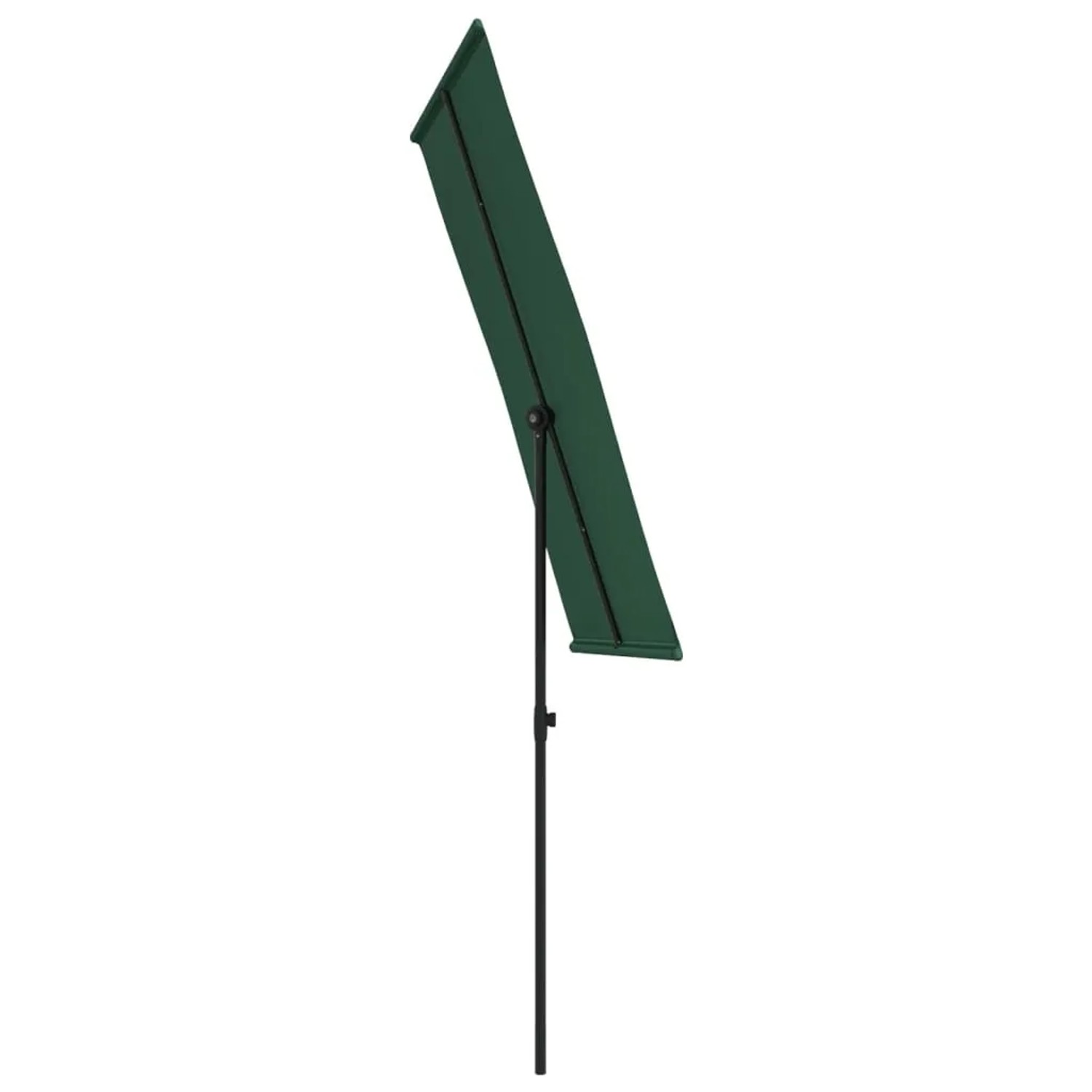 furnicato Balkonschirm, rechteckig, grün, mit Aluminium-Mast. Ideal für kleine Balkone.