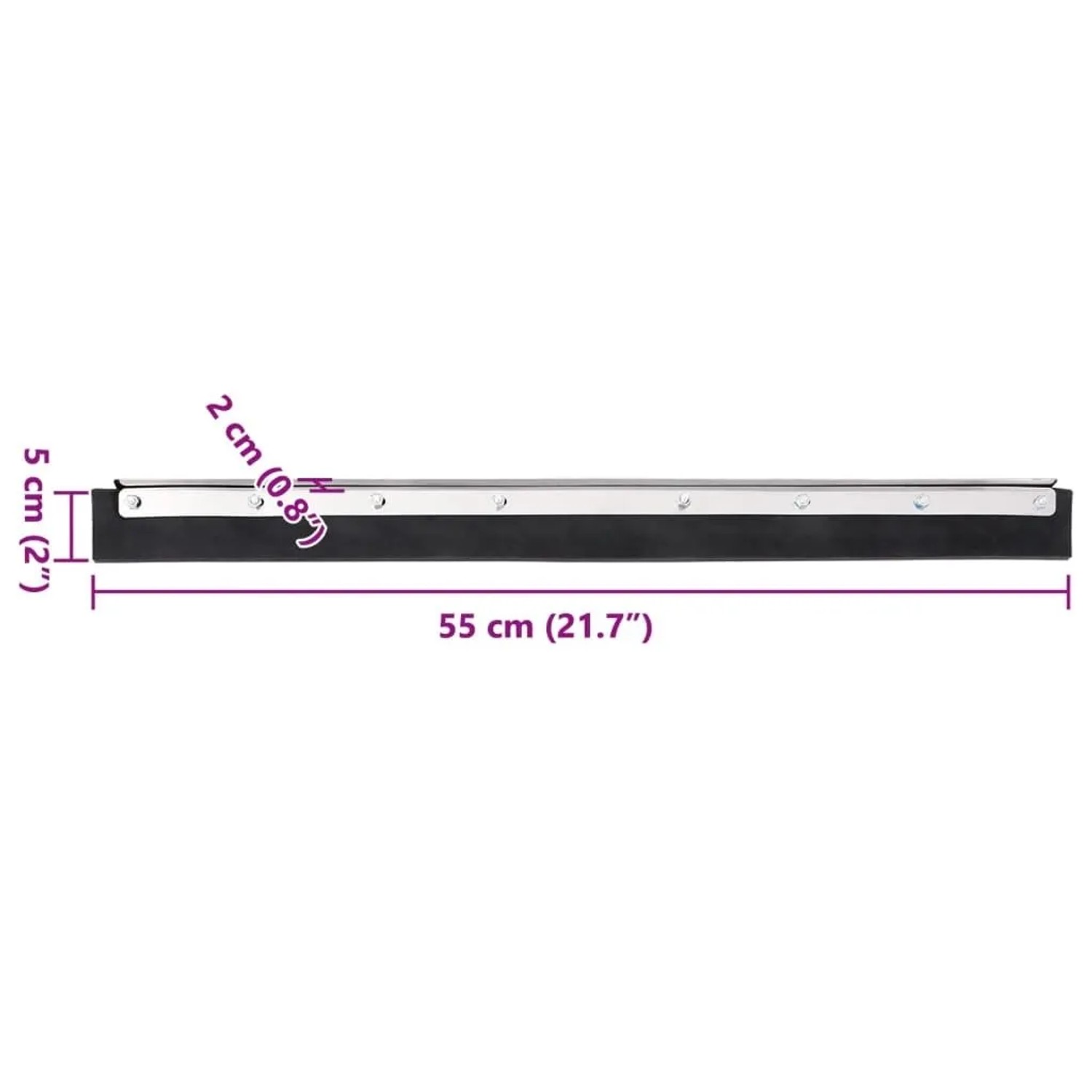 vidaXL Bodenabzieher 55x2x5 cm Stahl und Gummi 4008378_5