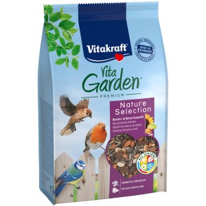 Vitakraft VitaGarden Beeren- & Kerne-Mix, 500g Vogelfutter für Wildvögel.