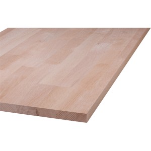 Massive, helle Holzplatte Buche, 120x50x1,8 cm, für Möbelbau und Regale.