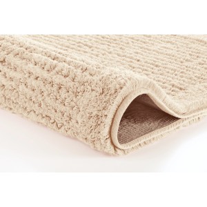 Naturfarbener Kleine Wolke Badteppich Net, 70x120 cm, aus Baumwolle mit Cut-Loop Flor.