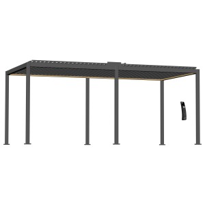 Dreamgarden Pergola 6 x 3 x 2,5 m Tropea Elektrisch Anthrazit Lamellendach