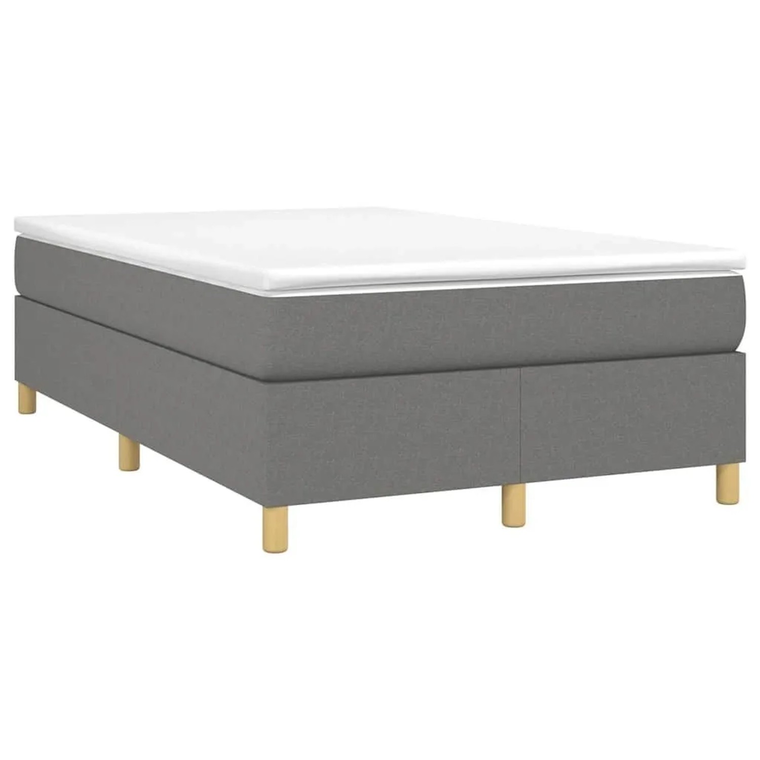 vidaXL Boxspringbett mit Matratze Dunkelgrau 120x190 cm Stoff 3269691 günstig online kaufen