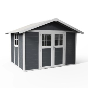 Grosfillex Kunststoff-Gartenhaus Deco H 7.5 Dunkelgrau BxT: 315 cm x 239 cm