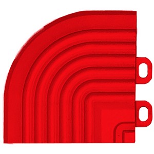 Rotes Florco Kunststoff-Eckteil im 4er-Pack für 40x40 cm Klickfliesen.