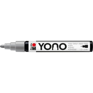 Marabu Yono Marker, 1,5-3 mm, Grau. Acrylmarker für Künstlerbedarf.