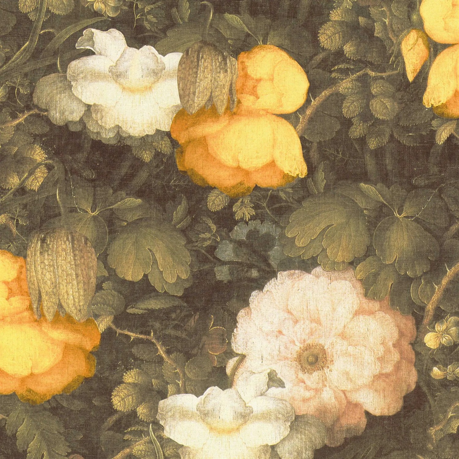 Tadessi Tapete Floral M1-No.275 Vliestapete in Gelb