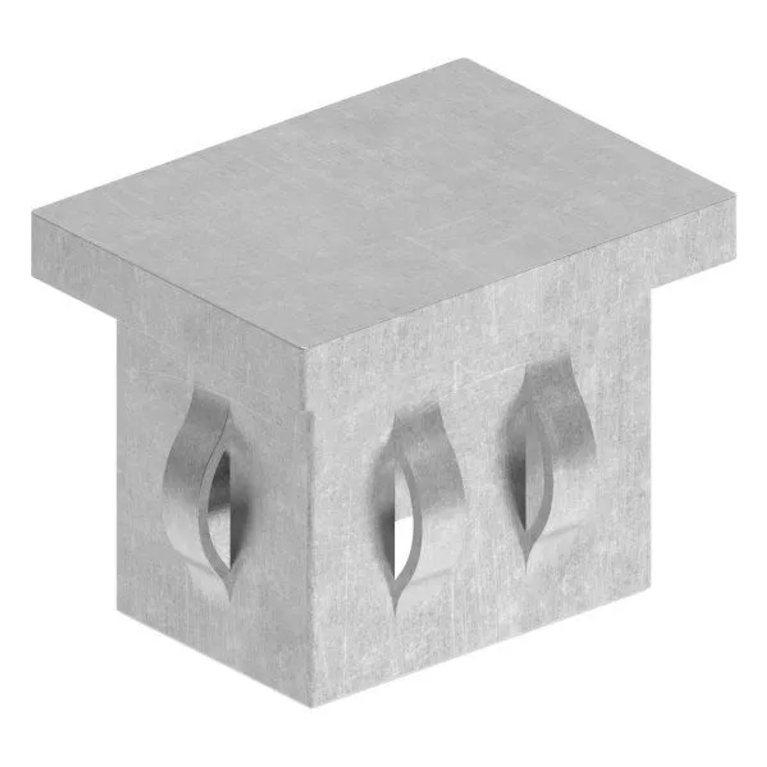 FeNau Stahleinschlagkappe Roh Für Rechteckrohr 40x30 mm Flach Wandstärke 2,0-3,0 mm