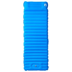 vidaXL Selbstaufblasende Isomatte mit Kissen Blau 4007120